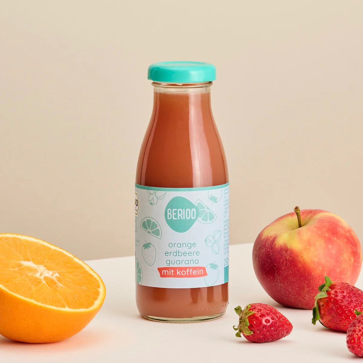Berioo Saft: Orange, Erdbeere, Guarana - Bio & Vegan, 250ml - Image 3