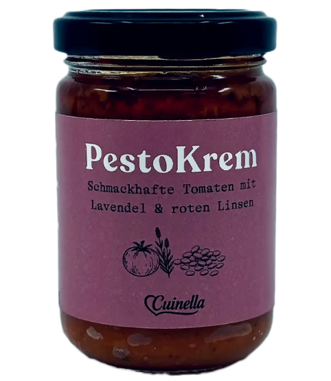 Cuinella, Bio PestoKrem Tomate Lavendel & rote Linsen, 135 g