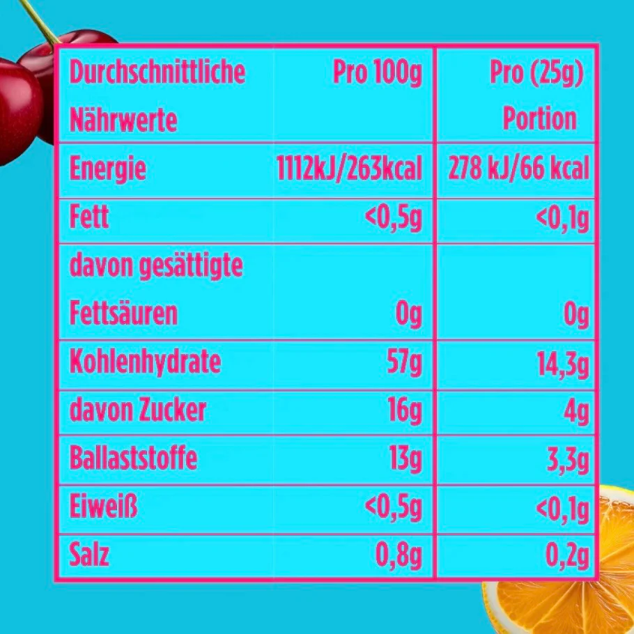 Häppy Candy - Vegane Fruchtgummis Kirsche & Zitrone, 100g - Image 3