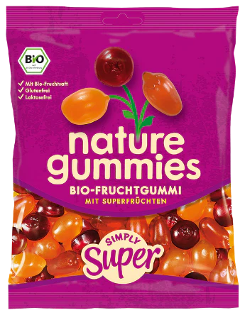 Nature Gummies, Simply Super Bio-Fruchtgummi, 120 g