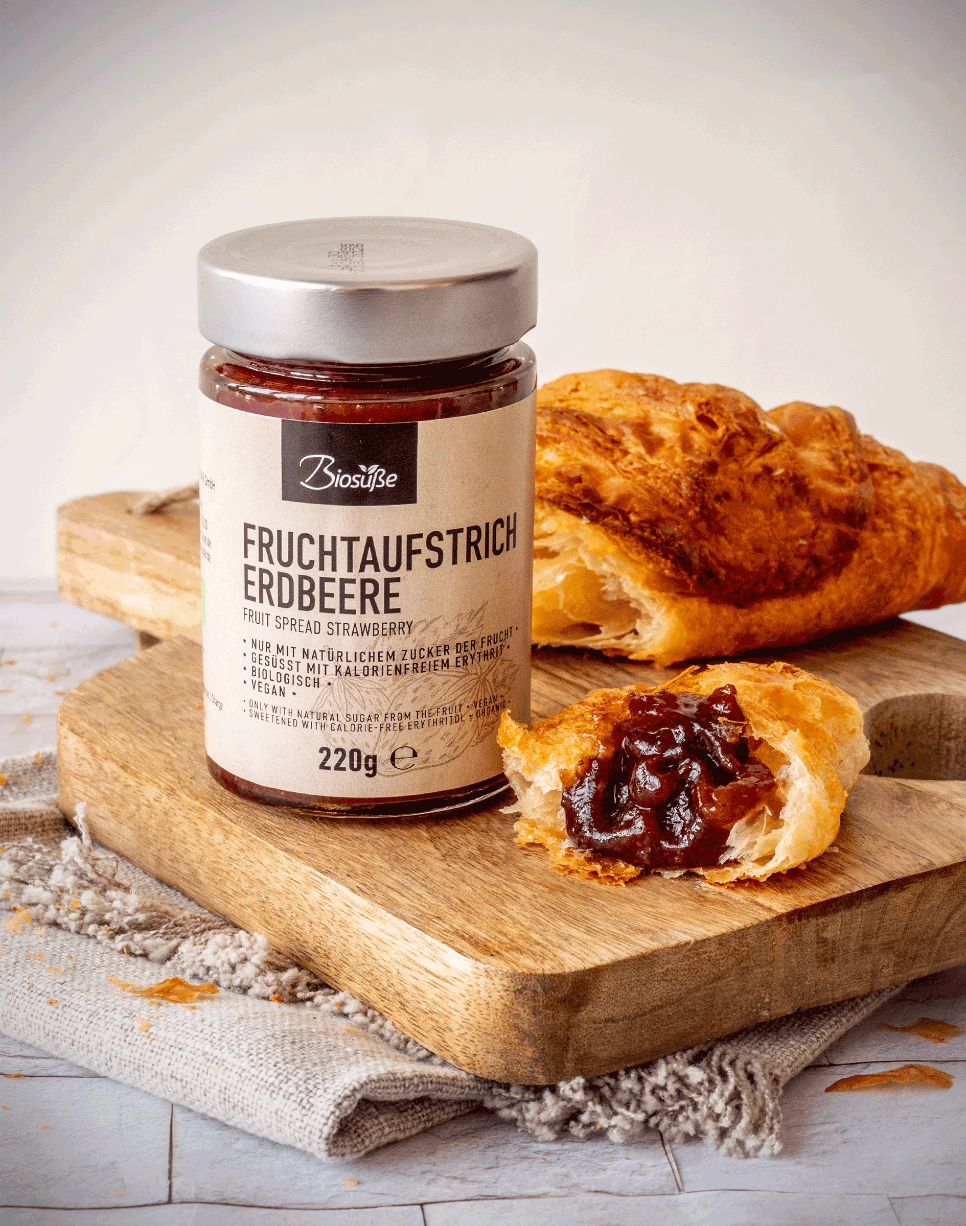 Biosüße Bio Fruchtaufstrich Erdbeere, 220 g - Image 2