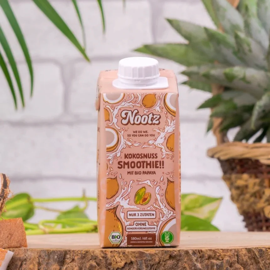 Nootz Bio Kokosnuss Smoothie - Papaya, 180ml - Image 2