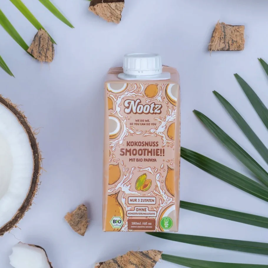 Nootz Bio Kokosnuss Smoothie - Papaya, 180ml - Image 3
