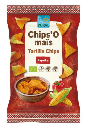 Pural Chips'O maïs Paprika - Bio & Vegan, 125 g