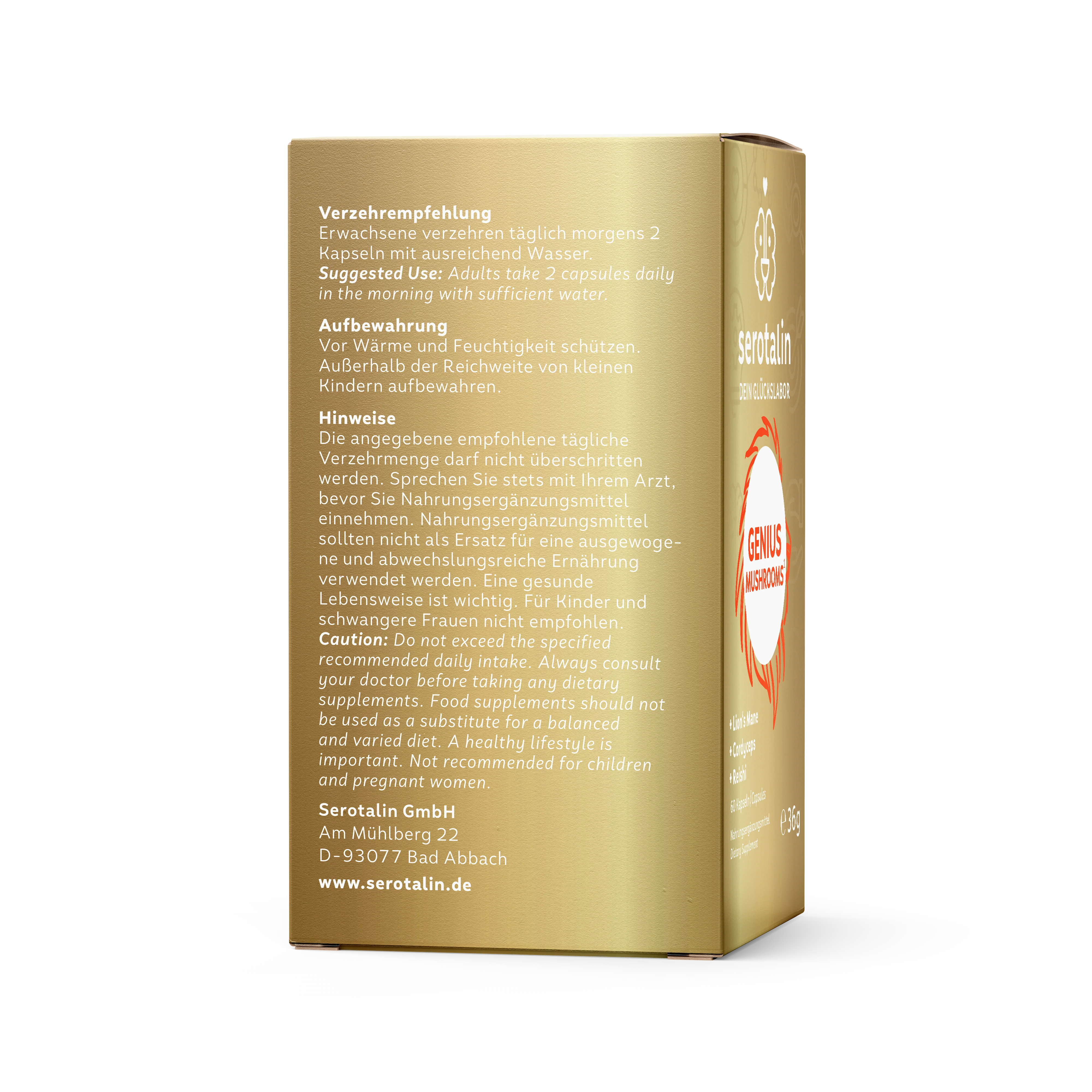 Serotalin Genius Mushrooms - Pilz Komplex Hochdosiert - Image 3
