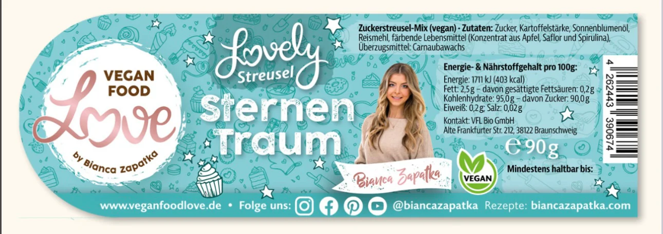 VFL Sternen Traum blau/weiß Zuckerstreusel 90g - Image 4
