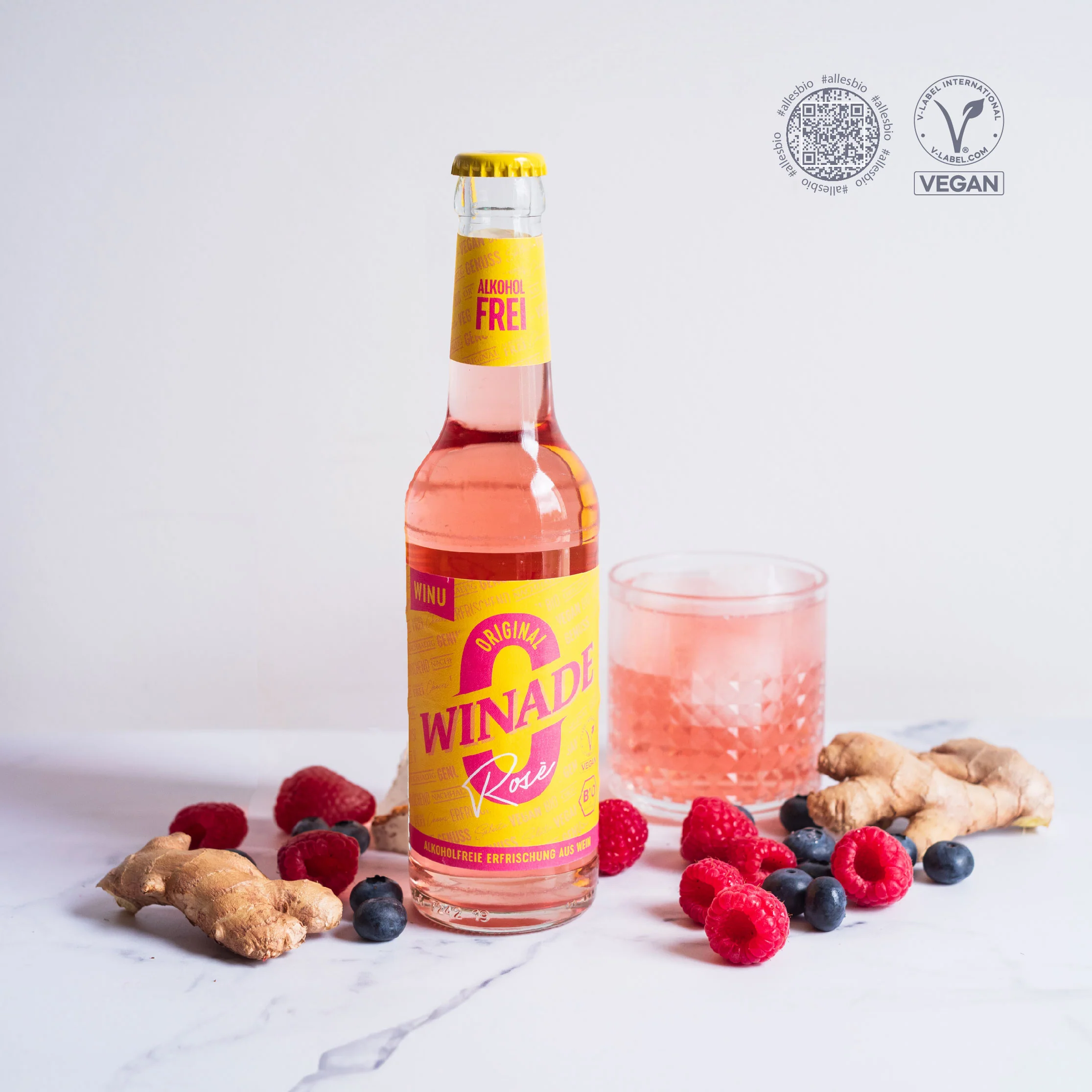 WINU Original Winade Rose - Alkoholfrei, Vegan & Bio